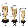 Gold Cast Metal Trophy Cup