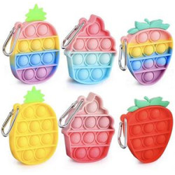 Mini Pop Bubble Sensory Fidget Toys Anxiety Keychain