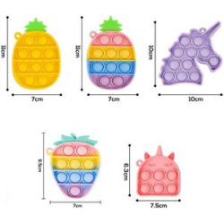 Mini Pop Bubble Sensory Fidget Toys Anxiety Keychain