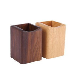 Round Wooden Pen Holder