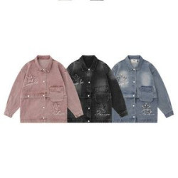Trendy Vintage Casual Denim Comfortable shacket Jacket