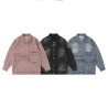 Trendy Vintage Casual Denim Comfortable shacket Jacket