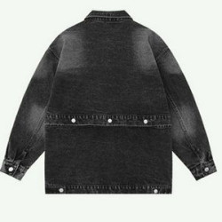 Trendy Vintage Casual Denim Comfortable shacket Jacket