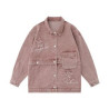 Trendy Vintage Casual Denim Comfortable shacket Jacket