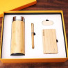 Bamboo water cup stationery notebook set