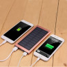 Dual USB 6000Mah Solar Power Bank With Flashlight