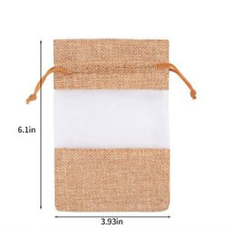 Burlap Drawstring Gift Bag