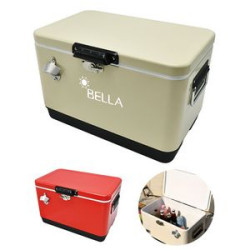 Car mounted outdoor retro iron cooler insulated case