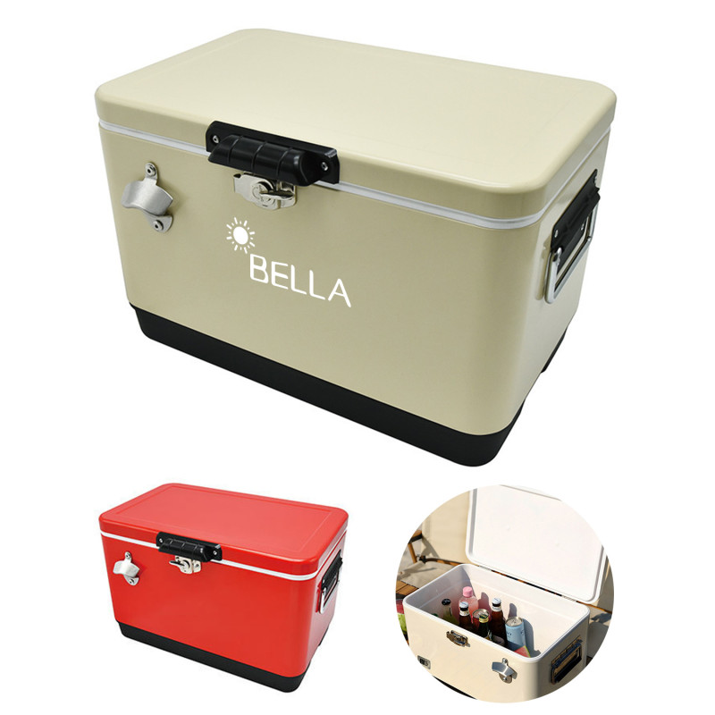 Car mounted outdoor retro iron cooler insulated case