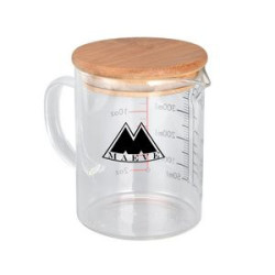 Beaker Mug w/ Handle Durable Bamboo Lid