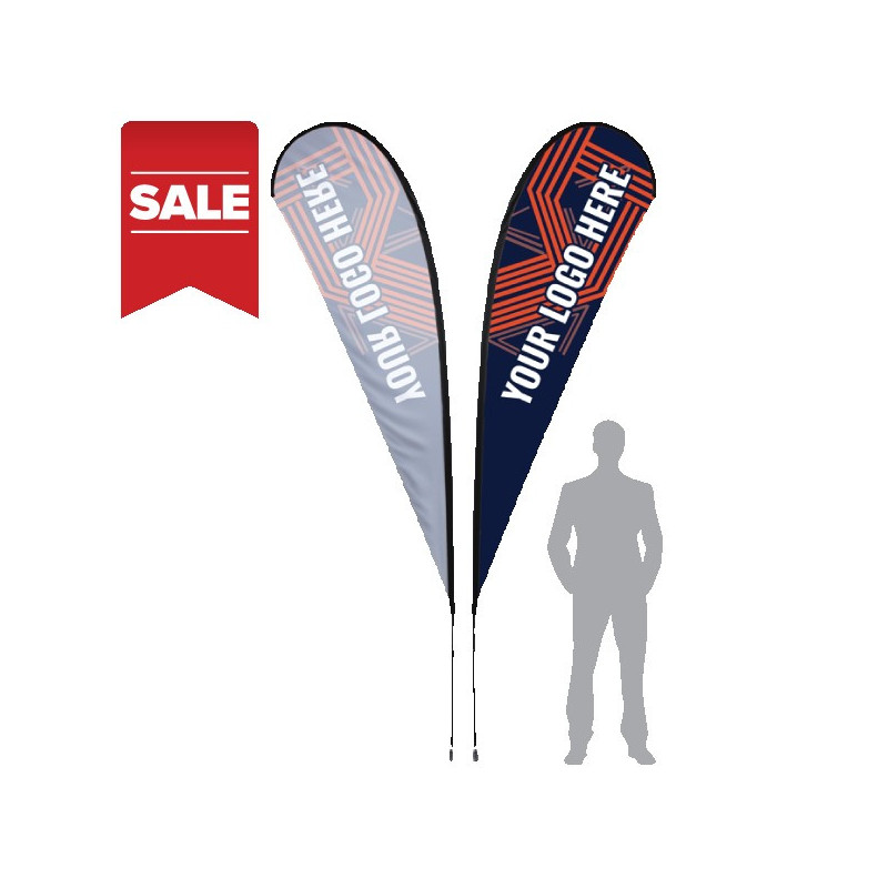 7' 11' 13' Printed Teardrop Flag