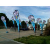 11' TearDrop Flag W/ Single Sided Printing
