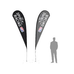 15' TearDrop Flag W/ Single Sided Printing
