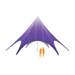 52' Sky Star Tent With Full Dye Sub Printed Polyester Top