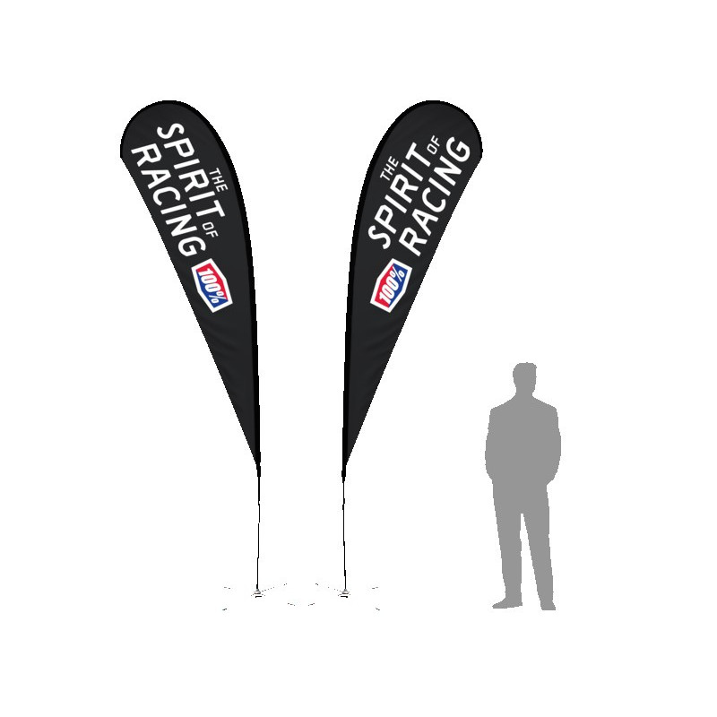 15' TearDrop Flag W/ Double Sided Printing