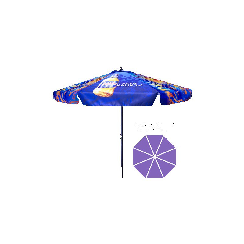 Acapulco Commercial Market Umbrella - 9' Round/ 8 Panels + Steel Pole