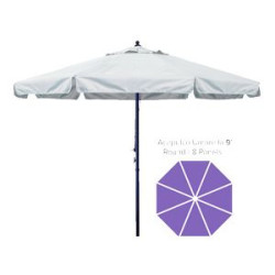 Acapulco Commercial Market Umbrella - 9' Round/ 8 Panels + Steel Pole