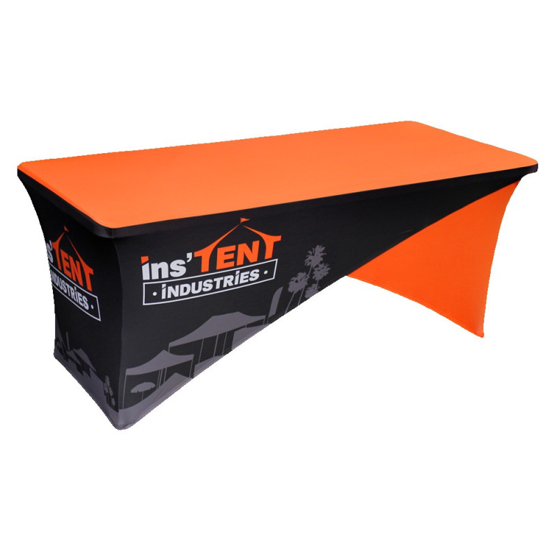 8' Cross Stretched Table Cover w/Full Color Dye Sublimation