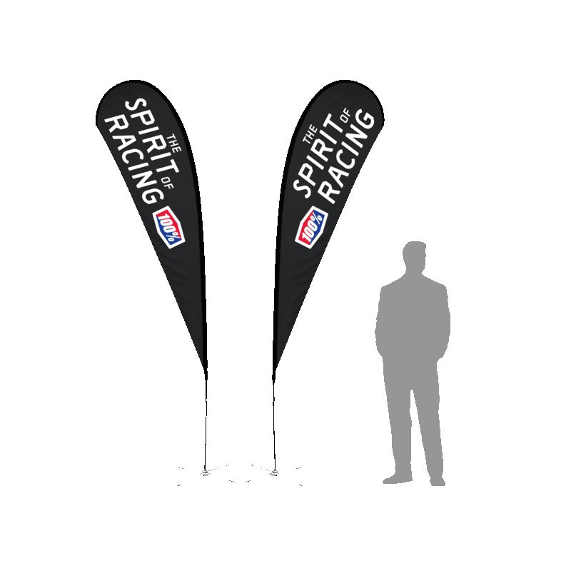 11' TearDrop Flag W/ Double Sided Printing