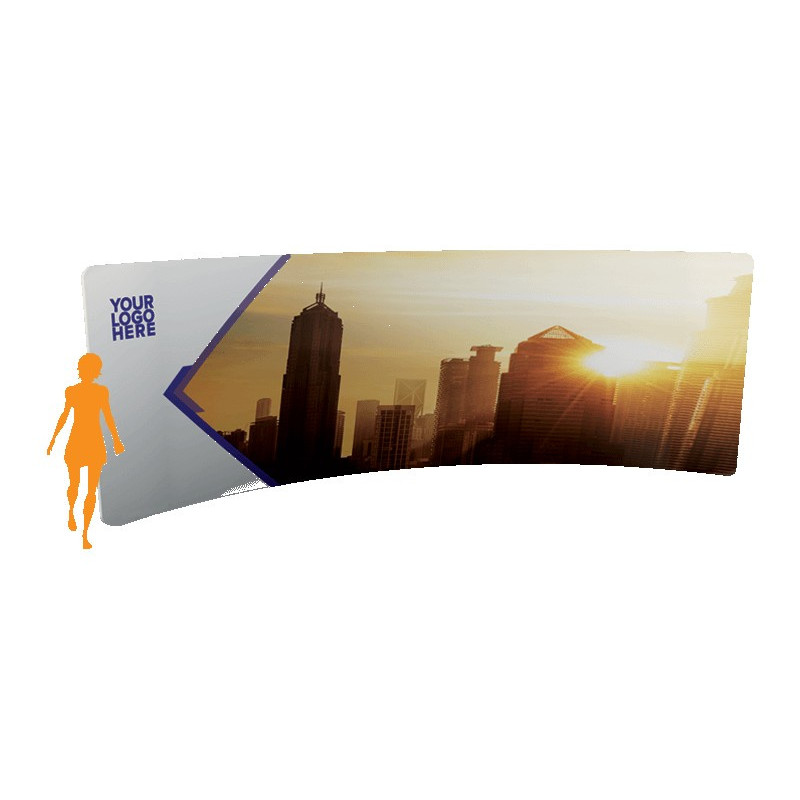 20'x 7.5' Quick-N-Fit Curved Tension Wall