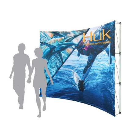 Pop-Up Fabric Display - Curved Wall No Wrap Around (10'x8')