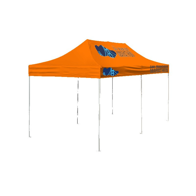 10'x20' V5 Steel Frame Pop Up with the front peak and valance printed