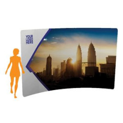 10'x 7.5' Quick-N-Fit Curved Tension Wall