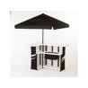 Portable Bar Set with 6' Umbrella and 4 Stools - Fully Printed