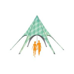 26' Sky Star Tent With Full Dye Sub Printed Polyester Top
