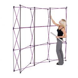 Pop-Up Fabric Display - Curved Wall With No Wrap Around (8'x8')