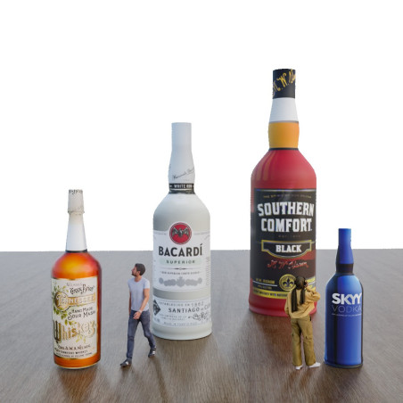 Custom Inflatable Bottle - (6' 8' 10' 15' 20', Constant or Sealed Air)