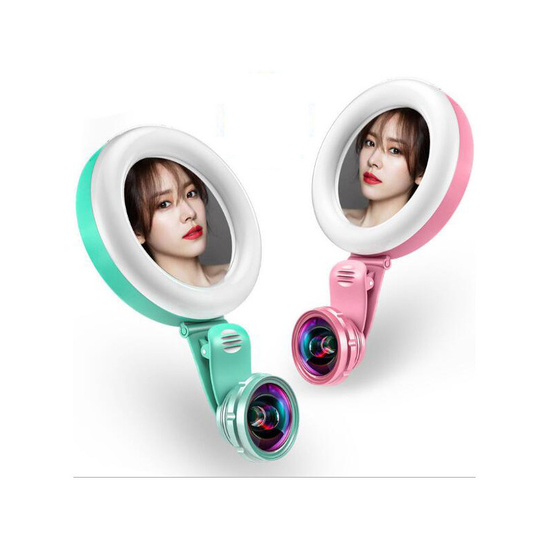 Rechargeable Cell Phone Illuminated Mirror Accessory