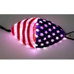 Rechargeable LED Face Mask - Curved Jacquard