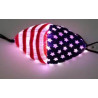 Rechargeable LED Face Mask - Curved Jacquard
