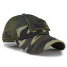 Camouflage Baseball Cap with Adjustable USA Flag Patch
