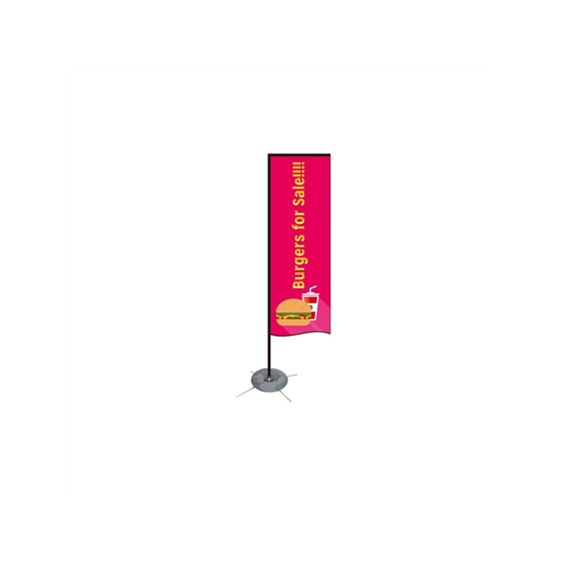 Single Sided Rectangular Flag - Small
