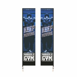 14.2 ft Double Sided Rectangular Flag - Large