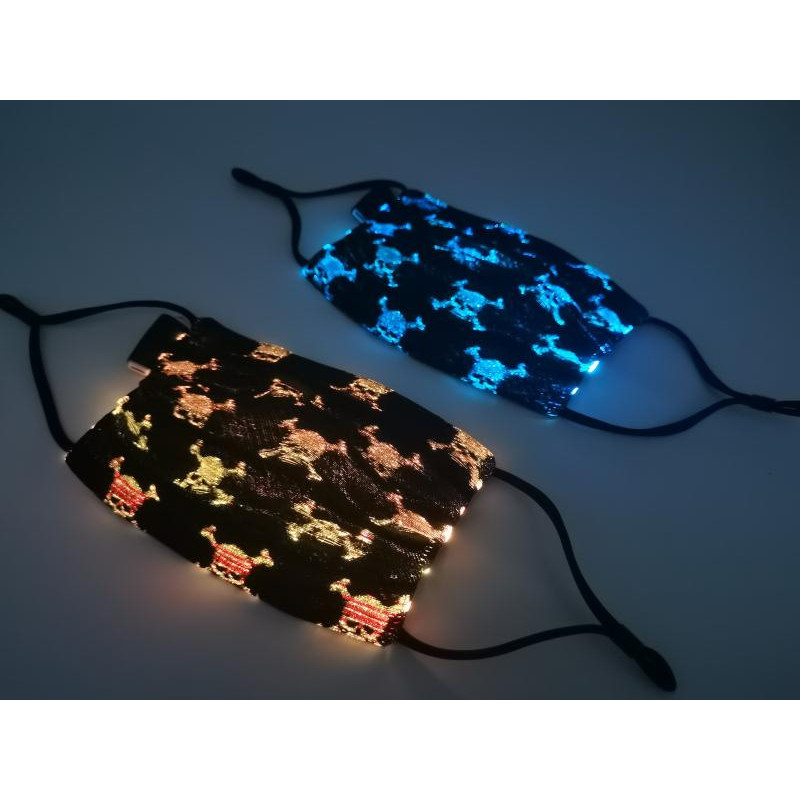 Rechargeable LED Face Mask - Flat Jacquard Design