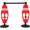 Social Distancing Stanchion Covers 12"x30" Pre-Printed