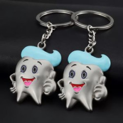 Metallic Tooth Key Chain