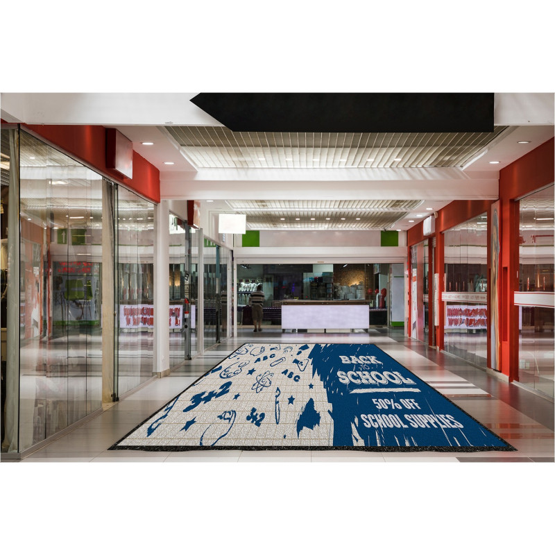 Custom Logo Mats Rubber Backing Heavy Duty 6x12FT