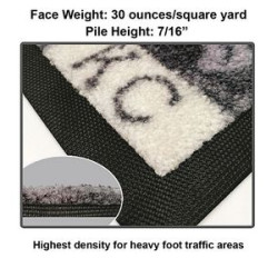 Custom Logo Mats Rubber Backing Heavy Duty 6x12FT