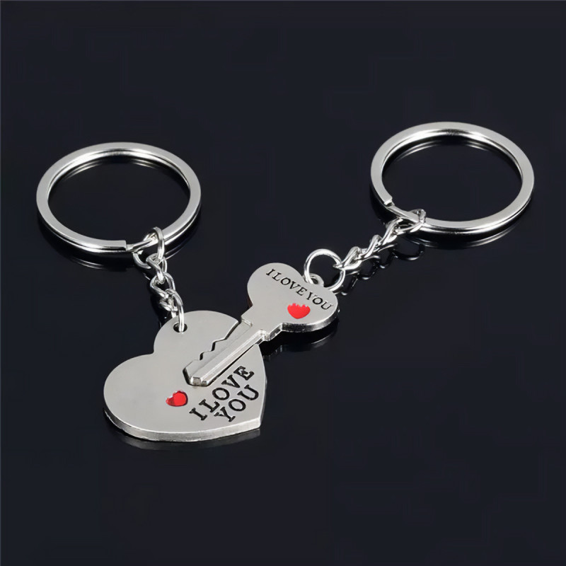 Metallic Heart Keychain