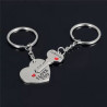 Metallic Heart Keychain