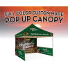 10ft Pop Up Canopy (Steel) - Full Color-Standard-With Wall