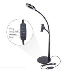 360 Rotating LED Ring Light with Phone Holder
