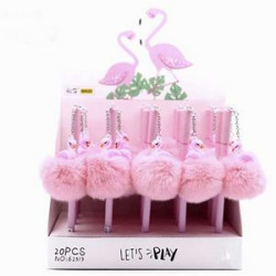 Novelty Soft Plush Flamingo Pens