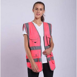 Hi-Vis Pink Safety Vest