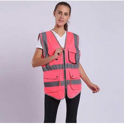 Hi-Vis Pink Safety Vest