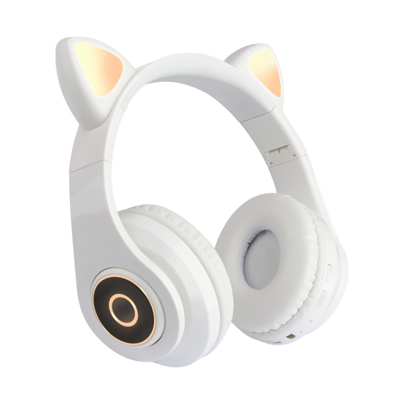Lovely Cat Ear LED Flash Light Bluetooth Headphone